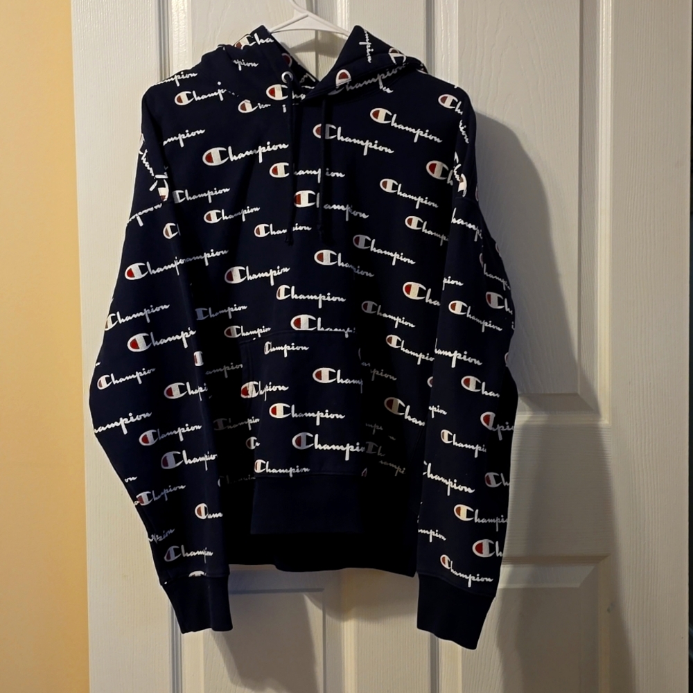 Champion hoodie navy blue size 2x